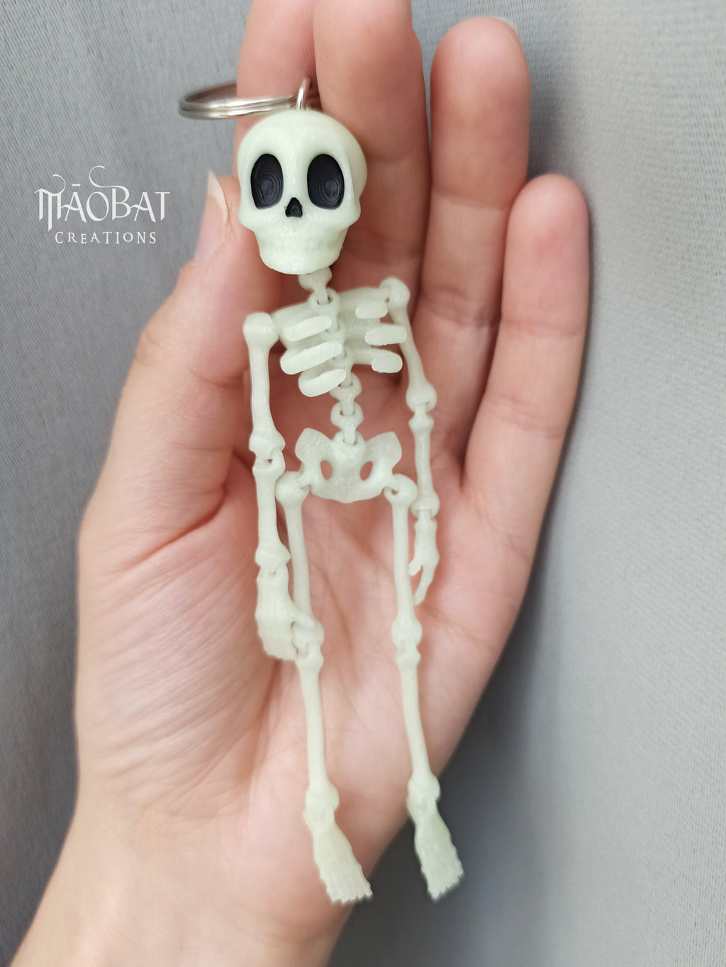 Glow in the Dark Flexi Skeleton Keychain