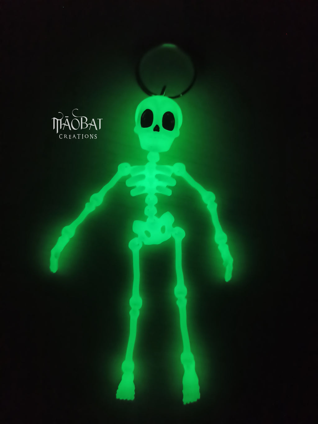 Glow in the Dark Flexi Skeleton Keychain