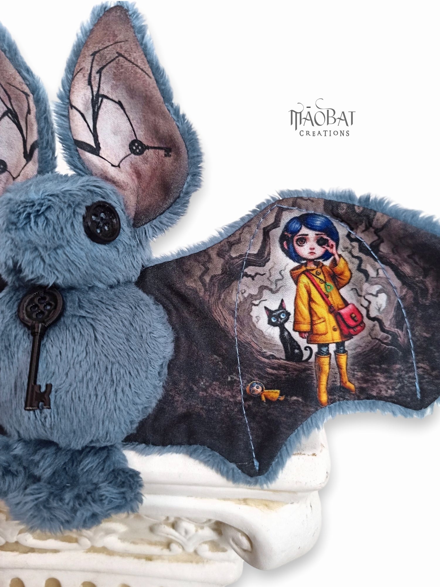 Coraline-Inspired Bat Plush