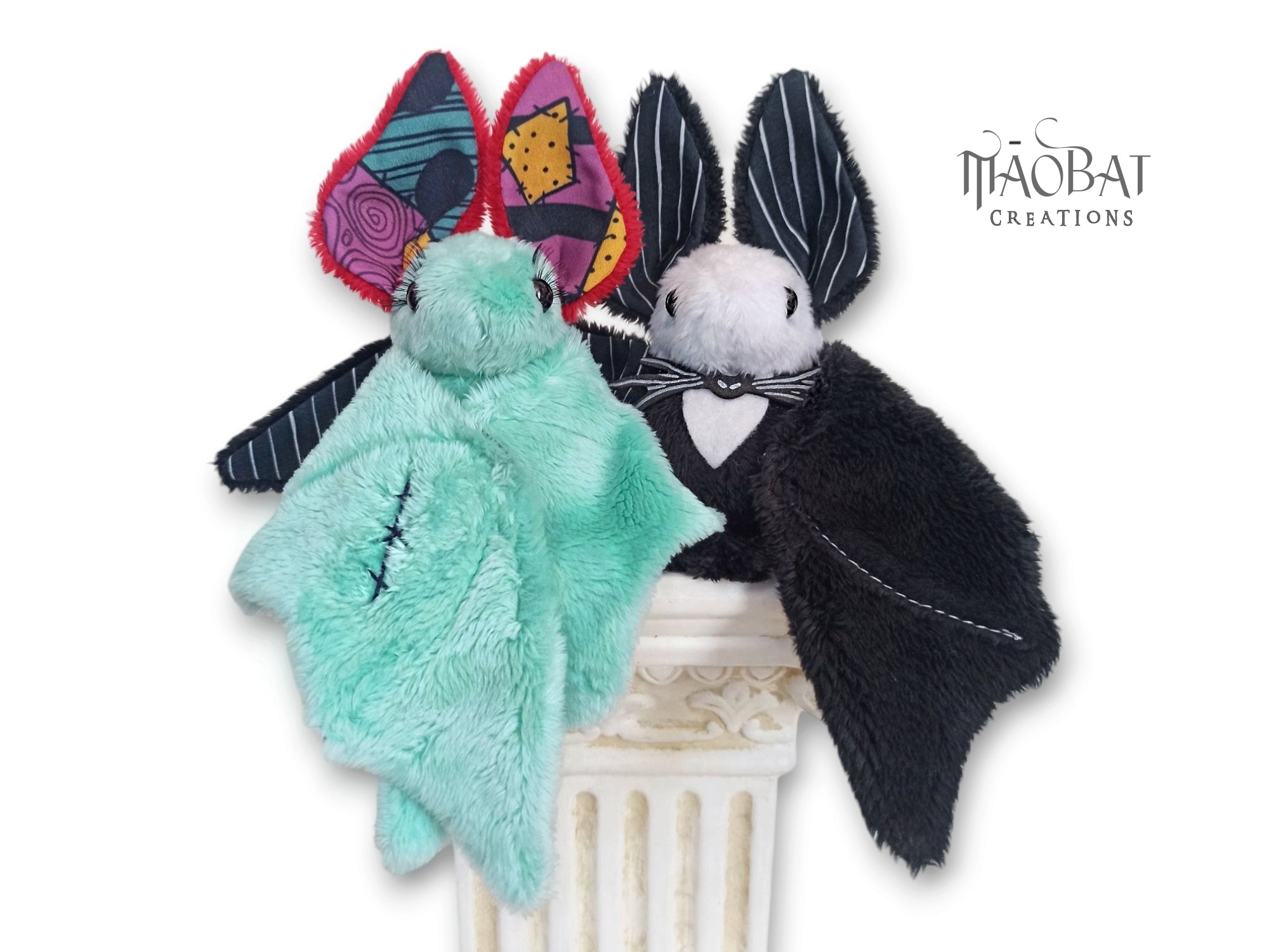 Jack & Sally-Inspired Bat Plushies