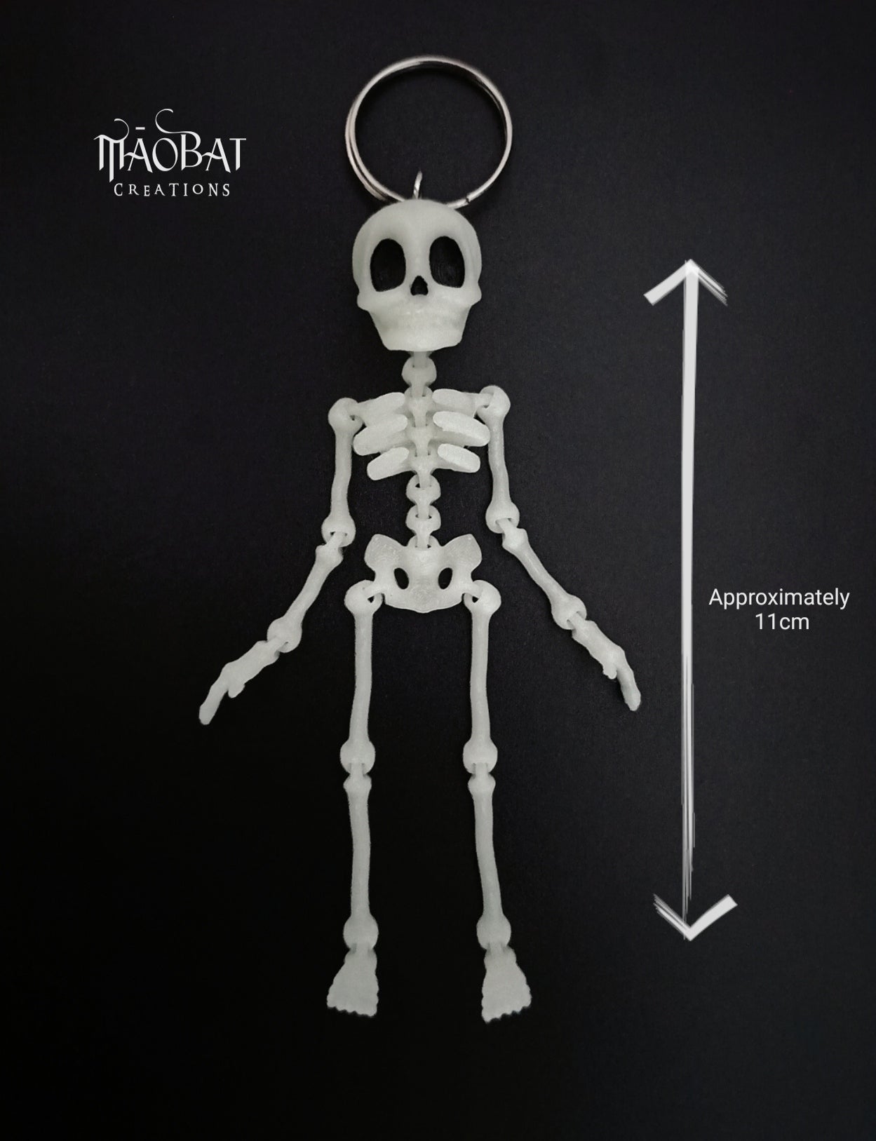 Glow in the Dark Flexi Skeleton Keychain